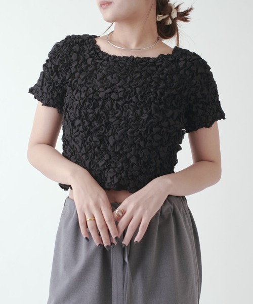 Lui's（ルイス）の「ポコポコシャーリングトップス（Tシャツ/カットソー・レディース・ブラック/ホワイト系その他・FREE）」の16枚目の写真