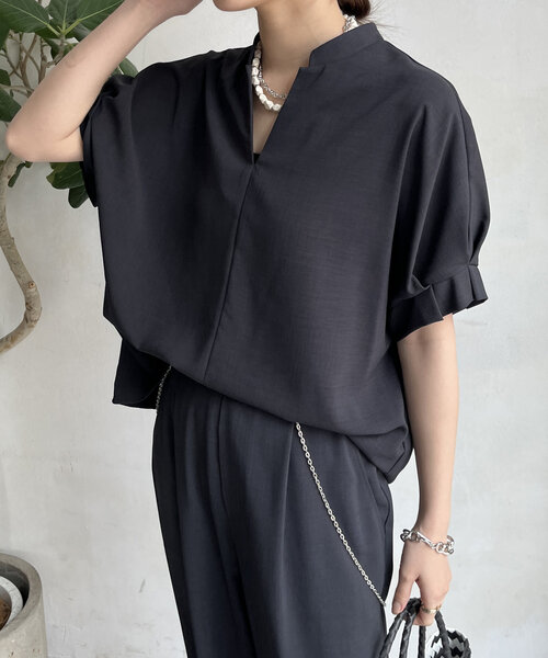 DouDou（ドゥドゥ）の「【WEB限定】接触冷感ブラウス（シャツ/ブラウス・レディース・ベージュ/グリーン/チャコールグレー/ブラック・FREE）」の16枚目の写真
