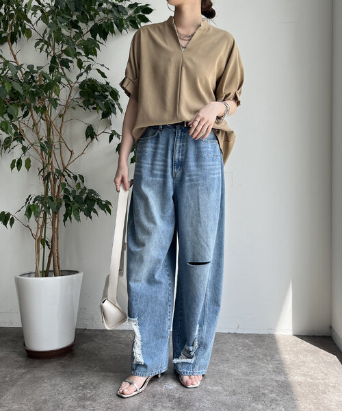 DouDou（ドゥドゥ）の「【WEB限定】接触冷感ブラウス（シャツ/ブラウス・レディース・ベージュ/グリーン/チャコールグレー/ブラック・FREE）」の19枚目の写真