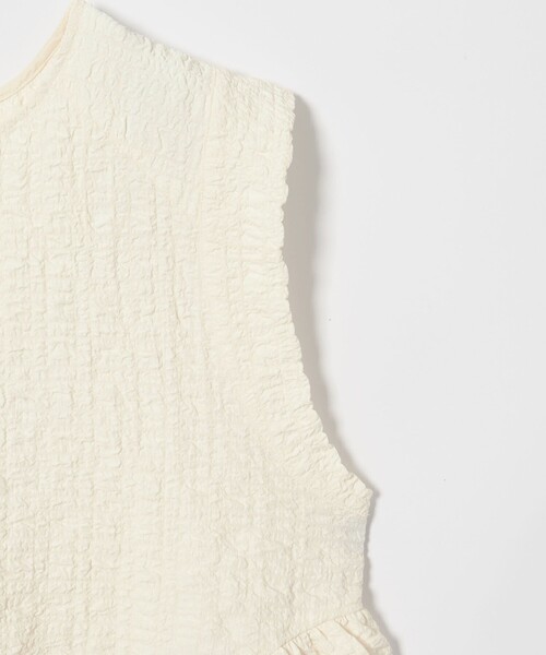 EMMEL REFINES（エメルリファインズ）の「＜EMMEL REFINES＞EM スソフリル2WAY ノースリーブ ブラウス（シャツ/ブラウス・レディース・ブラック/オフホワイト・FREE）」の18枚目の写真