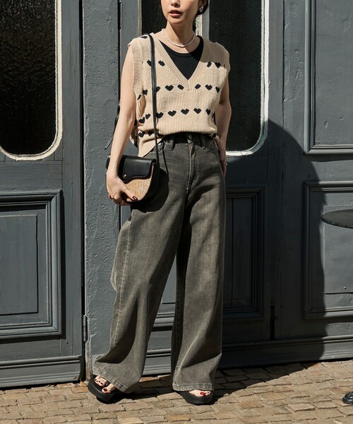 FREAK'S STORE（フリークスストア）の「Vネックニット（ニット/セーター・レディース・オフホワイト・ﾌﾘ-）」の4枚目の写真