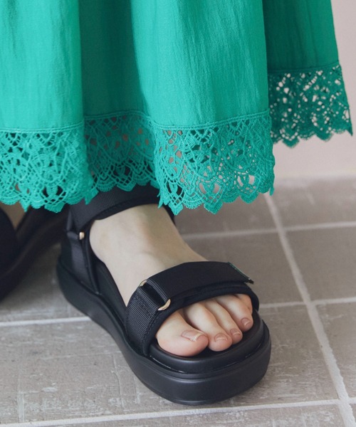 Doux archives(ドゥアルシーヴ)の「レースティアードスカート(スカート・レディース・グリーン/ブラック/オフホワイト・FREE)」の13枚目の写真