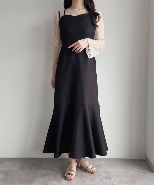 Aimeine エメイン スパゲティストラップマーメイドキャミワンピース NO