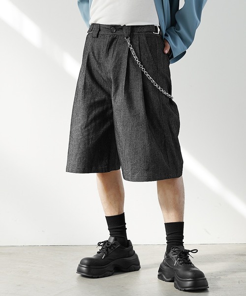MinoriTY（マイノリティ）の「【MinoriTY】ヘビーツイルビッグタックグルカショーツ ハーフパンツ メンズ 夏服（その他パンツ・メンズ・ブラック/ベージュ・L/M/S）」の10枚目の写真