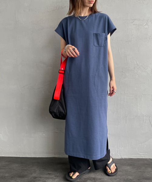 NANGA（ナンガ）の「[NANGA/ナンガ] エコハイブリッド ノースリーブ ワンピース（ワンピース・レディース・ブラック/ネイビー・WM）」の2枚目の写真