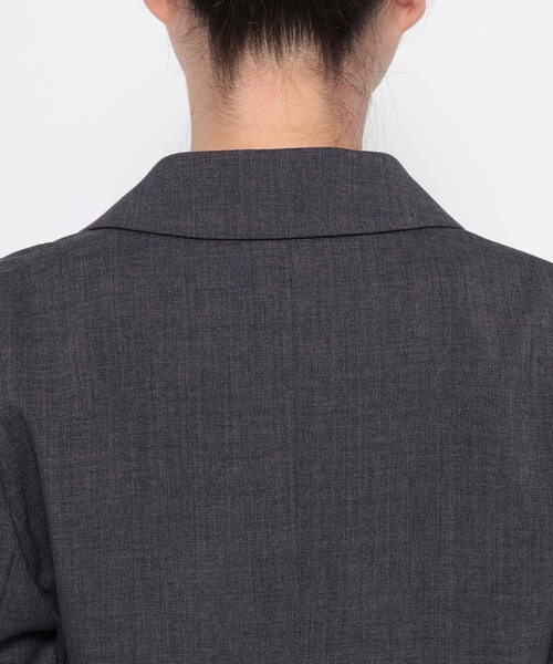 Andemiu（アンデミュウ）の「リネンライクテーラードジャケット494054（テーラードジャケット・レディース・チャコールグレー/ブラウン/ライトベージュ・FREE）」の8枚目の写真