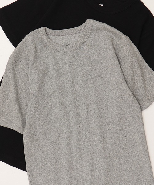 JEMORGAN(ジェーイーモーガン)の「【JEMORGAN / ジェーイーモーガン】テレコ半袖クルーネックTシャツ(Tシャツ/カットソー・メンズ・杢グレー/ホワイト/ブラック・M/L/XL)」の3枚目の写真