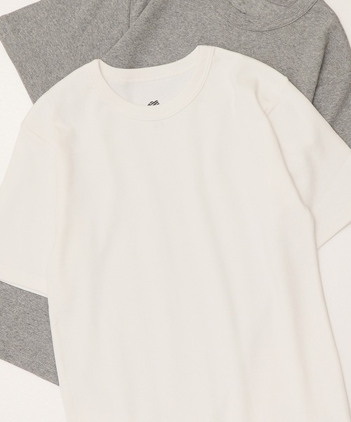 JEMORGAN(ジェーイーモーガン)の「【JEMORGAN / ジェーイーモーガン】テレコ半袖クルーネックTシャツ(Tシャツ/カットソー・メンズ・杢グレー/ホワイト/ブラック・M/L/XL)」の1枚目の写真