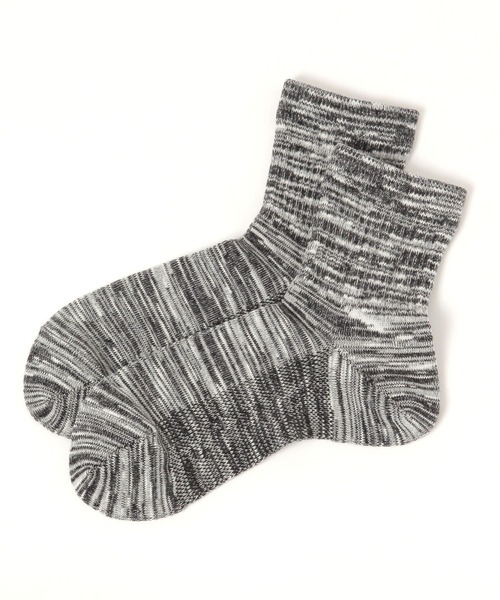 GLOBAL WORK（グローバルワーク）の「スラブソックス/ミドル/329086（ソックス/靴下・メンズ・グレー/ブラック/グリーン・FREE）」の2枚目の写真
