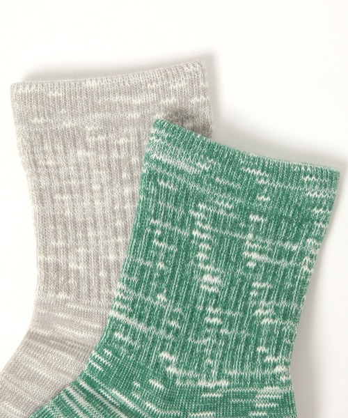 GLOBAL WORK（グローバルワーク）の「スラブソックス/ミドル/329086（ソックス/靴下・メンズ・グレー/ブラック/グリーン・FREE）」の5枚目の写真