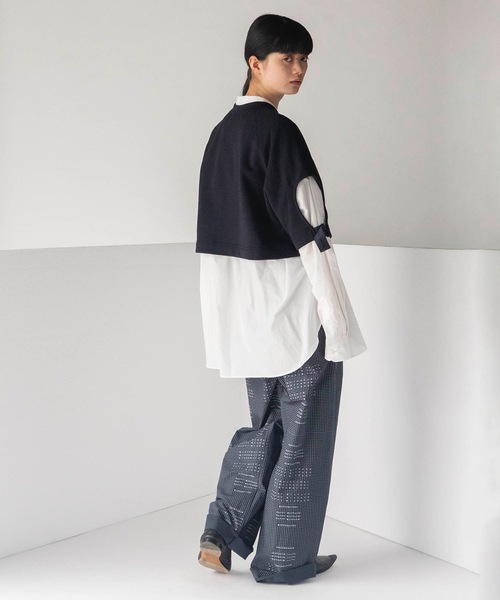 mintdesigns（ミントデザインズ）の「HERINGBORN FOIL SWEAT（スウェット・レディース・グレー/ネイビー・ONE SIZE）」の16枚目の写真