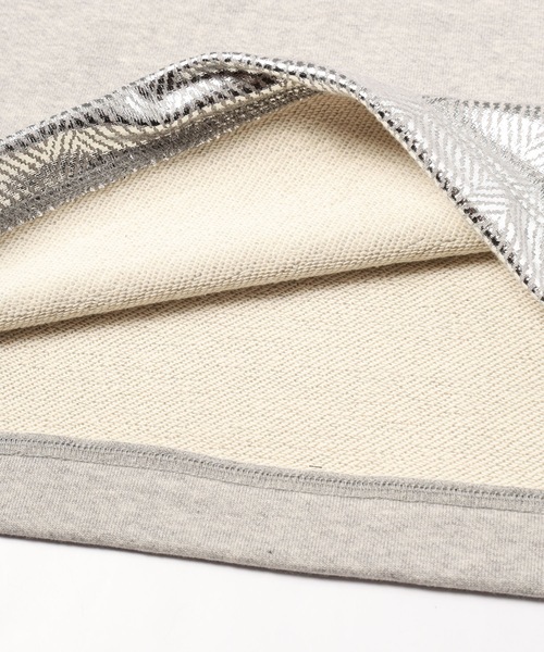 mintdesigns（ミントデザインズ）の「HERINGBORN FOIL SWEAT（スウェット・レディース・グレー/ネイビー・ONE SIZE）」の9枚目の写真