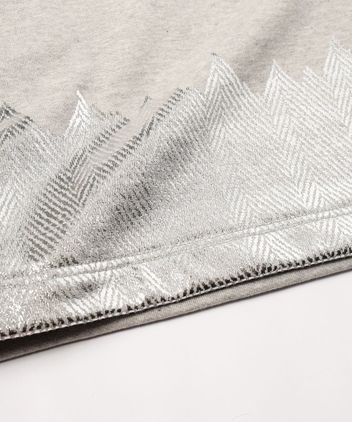 mintdesigns（ミントデザインズ）の「HERINGBORN FOIL SWEAT（スウェット・レディース・グレー/ネイビー・ONE SIZE）」の7枚目の写真