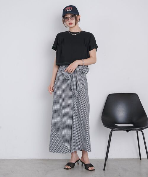 kivi（キヴィ）の「tuck design Tee（Tシャツ/カットソー・レディース・オフホワイト/チャコールグレー/ブラック・FREE）」の20枚目の写真