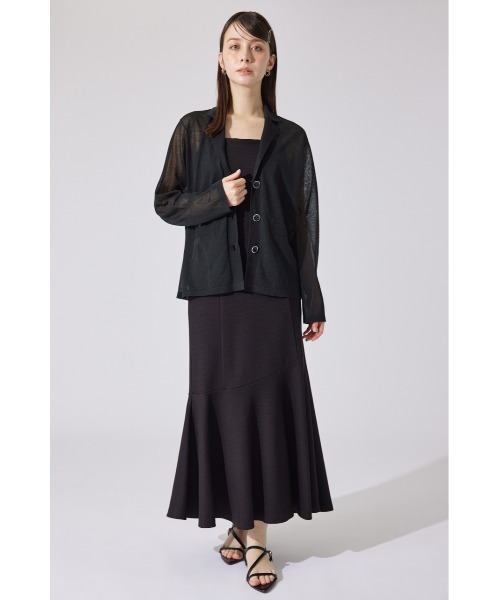 rienda(リエンダ)の「テーラーカラーシアーニットカーディガン 春服 夏服 秋服(カーディガン/ボレロ・レディース・ホワイト/ベージュ/ブラック・FREE)」の19枚目の写真