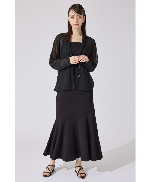 カーディガン テーラーカラーシアーニットカーディガン 春服 夏服 秋服 レディース セール】テーラーカラーシアーニットカーディガン 春服 夏服 秋