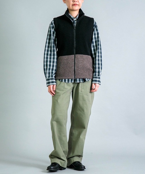 OMNIGOD womens / オムニゴッド] ウーレンクォーター ジップアップ