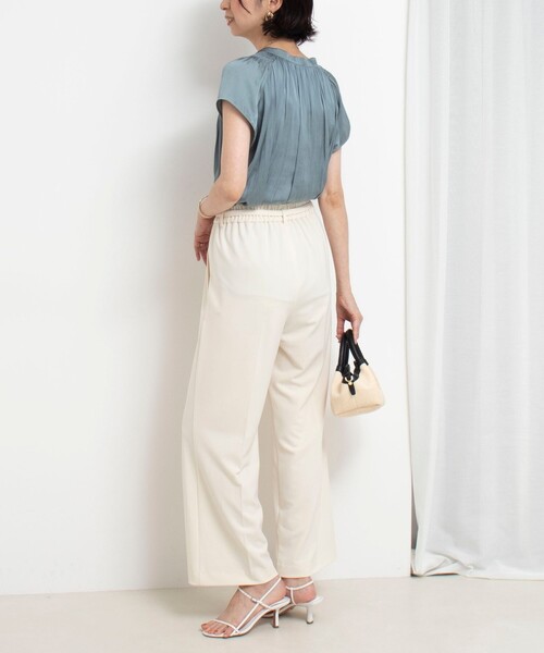 NOLLEY'S LIGHT（ノーリーズライト）の「サテンビンテージシャーリングブラウス（シャツ/ブラウス・レディース・グレイッシュブルー/ベージュ/ブラウン・38）」の8枚目の写真