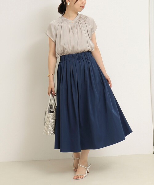 NOLLEY'S LIGHT（ノーリーズライト）の「サテンビンテージシャーリングブラウス（シャツ/ブラウス・レディース・グレイッシュブルー/ベージュ/ブラウン・38）」の21枚目の写真