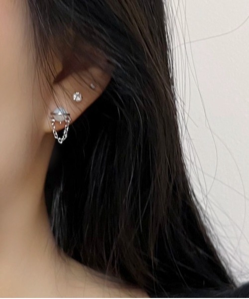 MASHIRO（マシロ）の「【MASHIRO】スターダストドロップ＆プラネットモチーフピアス6点セット（MA/EK359)（ピアス（両耳用）・メンズ・シルバー・FREE）」の4枚目の写真