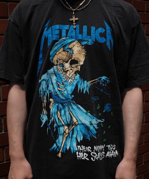 METALLICA（メタリカ）の「THRIFTY LOOK　スリフティルック / THRIFTY"METALLICA"TEE メタリカ（Tシャツ/カットソー・メンズ・ブラック・X-LARGE/MEDIUM/LARGE）」の3枚目の写真
