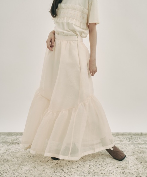 moi tytto（モイテュット）の「ニュアンスフリルスカート（スカート・レディース・ブラック/ナチュラル・SMALL/FREE）」の14枚目の写真