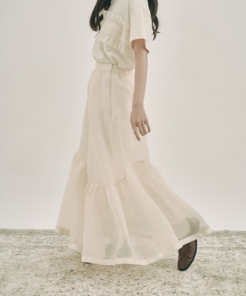 moi tytto（モイテュット）の「ニュアンスフリルスカート（スカート・レディース・ブラック/ナチュラル・SMALL/FREE）」の15枚目の写真