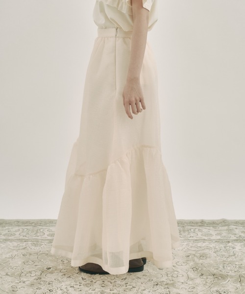 moi tytto（モイテュット）の「ニュアンスフリルスカート（スカート・レディース・ブラック/ナチュラル・SMALL/FREE）」の18枚目の写真