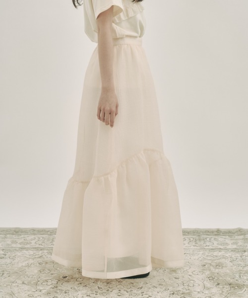 moi tytto（モイテュット）の「ニュアンスフリルスカート（スカート・レディース・ブラック/ナチュラル・SMALL/FREE）」の19枚目の写真