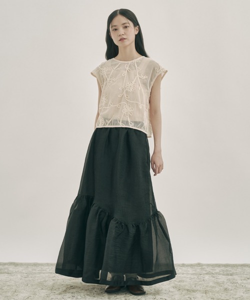 moi tytto（モイテュット）の「ニュアンスフリルスカート（スカート・レディース・ブラック/ナチュラル・SMALL/FREE）」の20枚目の写真