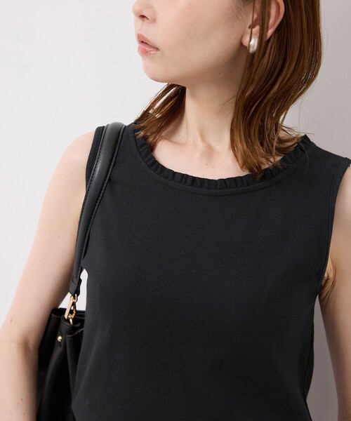 ROPE' PICNIC（ロペピクニック）の「襟フリルタンクトップ（タンクトップ・レディース・ホワイト/ホワイト系その他2/ブラック/ブラック系その他2・38）」の10枚目の写真