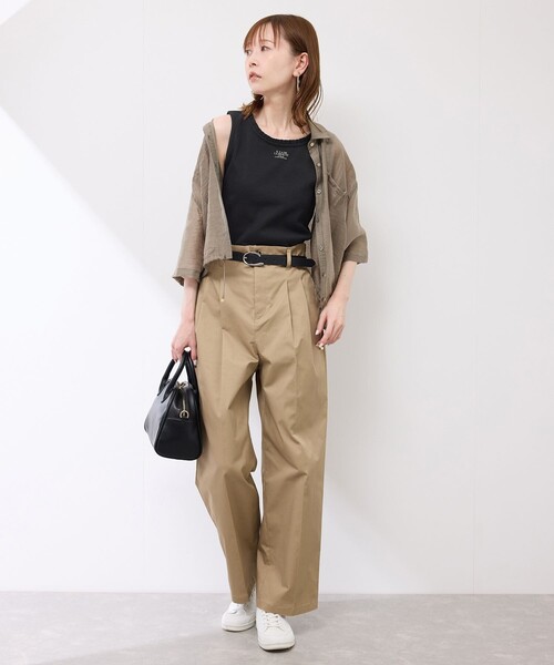 ROPE' PICNIC（ロペピクニック）の「襟フリルタンクトップ（タンクトップ・レディース・ホワイト/ホワイト系その他2/ブラック/ブラック系その他2・38）」の12枚目の写真