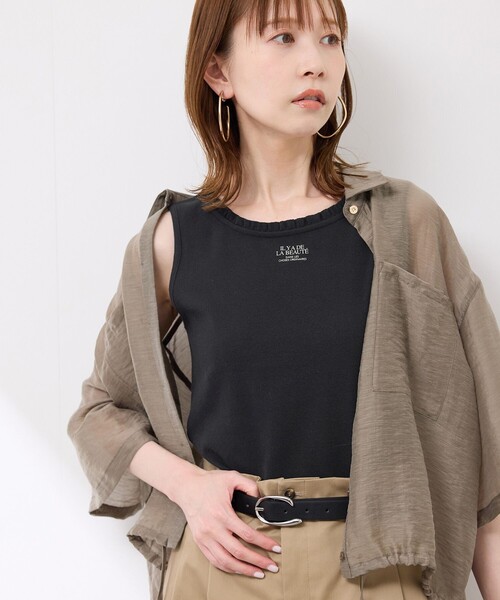 ROPE' PICNIC（ロペピクニック）の「襟フリルタンクトップ（タンクトップ・レディース・ホワイト/ホワイト系その他2/ブラック/ブラック系その他2・38）」の13枚目の写真