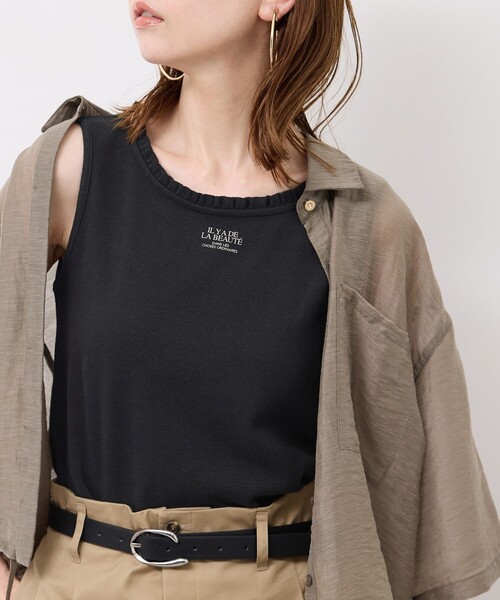 ROPE' PICNIC（ロペピクニック）の「襟フリルタンクトップ（タンクトップ・レディース・ホワイト/ホワイト系その他2/ブラック/ブラック系その他2・38）」の14枚目の写真