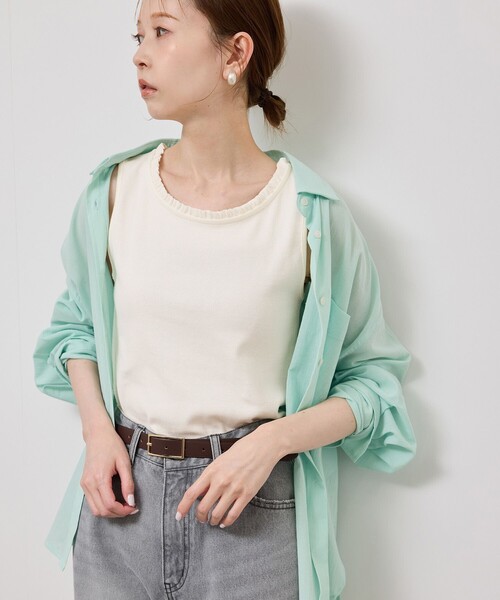 セール】襟フリルタンクトップ（タンクトップ）｜ROPE' PICNIC（ロペ