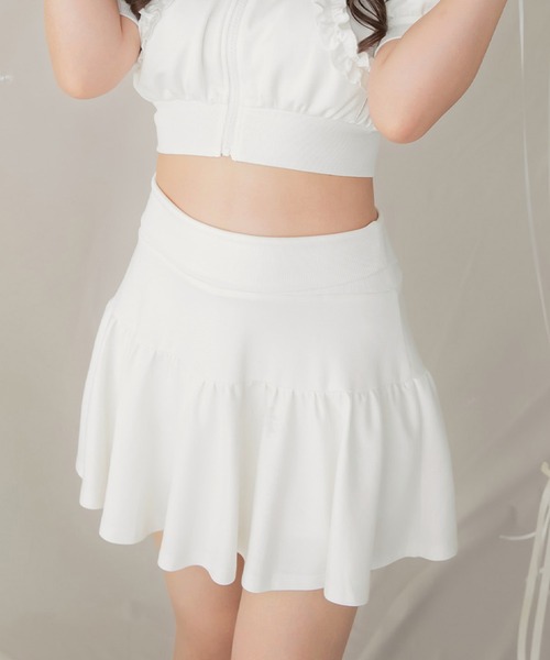 Sweat Frill Mini Skirt/スウェットフリルミニスカート