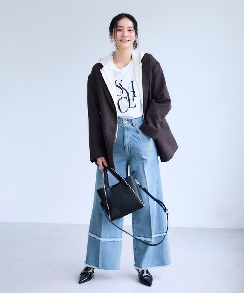 VIS（ビス）の「フリンジフレアデニム（デニムパンツ・レディース・サックスブルー/ブルー系その他4・S/M）」の15枚目の写真