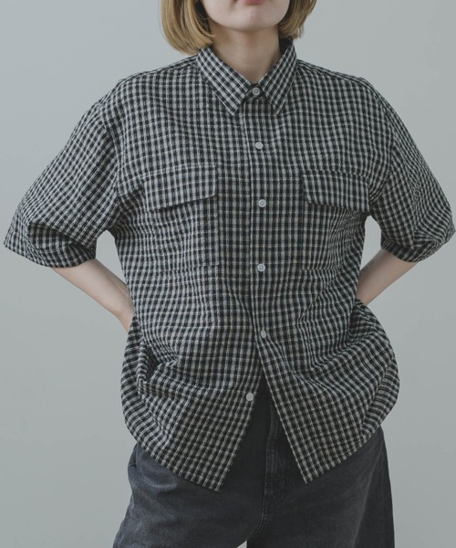 fashiru チェックシャツ bias pocket check shirts/2color | F A S H I R U