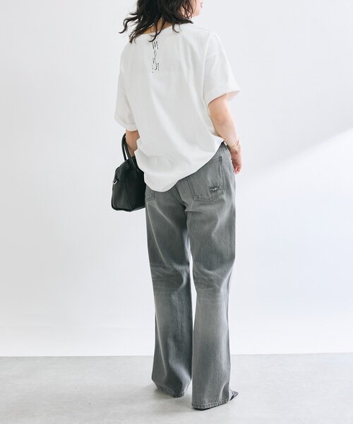 RIVE DROITE（リヴドロワ）の「【MONN.:.(モン)】セミフレアリペアデニム（デニムパンツ・レディース・グレー/サックスブルー・40/38/36）」の6枚目の写真