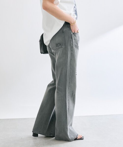 RIVE DROITE（リヴドロワ）の「【MONN.:.(モン)】セミフレアリペアデニム（デニムパンツ・レディース・グレー/サックスブルー・40/38/36）」の8枚目の写真