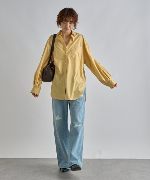 RIVE DROITE（リヴドロワ）の「【MONN.:.(モン)】セミフレアリペアデニム（デニムパンツ・レディース・グレー/サックスブルー・40/38/36）」の12枚目の写真