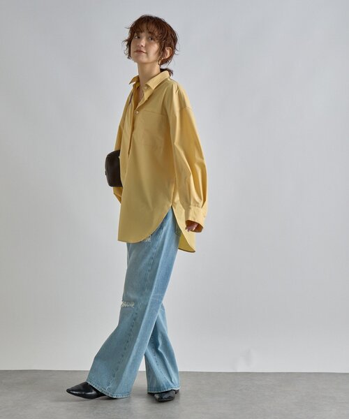 RIVE DROITE（リヴドロワ）の「【MONN.:.(モン)】セミフレアリペアデニム（デニムパンツ・レディース・グレー/サックスブルー・40/38/36）」の13枚目の写真