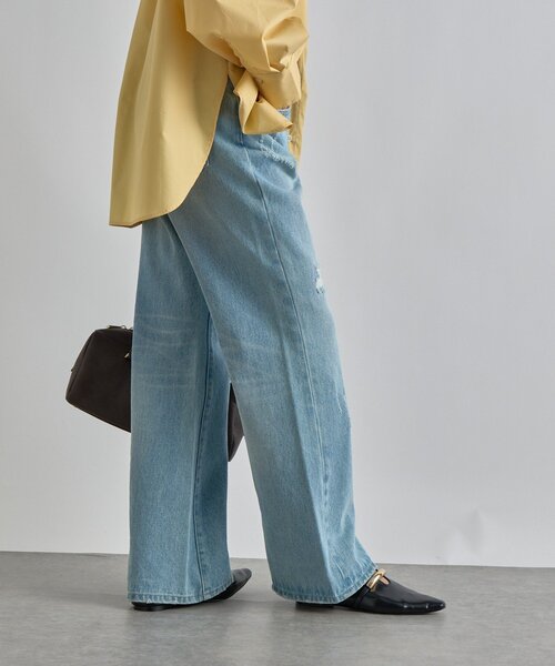 RIVE DROITE（リヴドロワ）の「【MONN.:.(モン)】セミフレアリペアデニム（デニムパンツ・レディース・グレー/サックスブルー・40/38/36）」の16枚目の写真