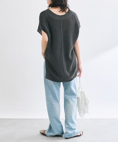 RIVE DROITE（リヴドロワ）の「【MONN.:.(モン)】セミフレアリペアデニム（デニムパンツ・レディース・グレー/サックスブルー・40/38/36）」の21枚目の写真