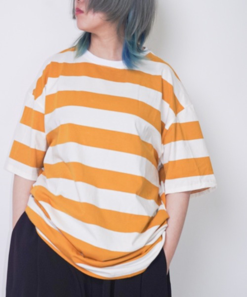 Bling Leads(ブリングリーズ)の「Z)【BLINGLEADS】ABM21509 ボーダー半袖TEE(Tシャツ/カットソー・メンズ・その他1/その他・FREE)」の2枚目の写真