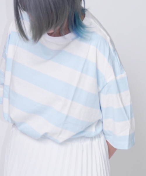 Bling Leads(ブリングリーズ)の「Z)【BLINGLEADS】ABM21509 ボーダー半袖TEE(Tシャツ/カットソー・メンズ・その他1/その他・FREE)」の5枚目の写真