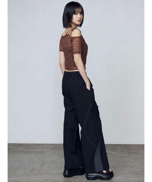 EMODA（エモダ）の「レーススキンフィットトップ（Tシャツ/カットソー・レディース・ホワイト/ブラック/ブラウン・FREE）」の16枚目の写真