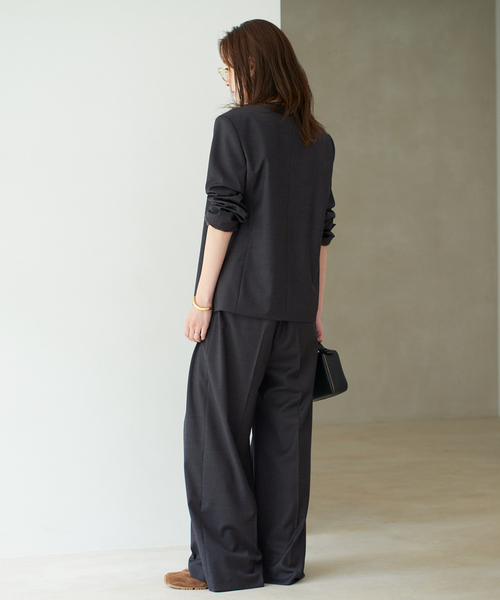 プラージュ　Plage ブラック ノーカラージャケット サイズ36 ベイクルーズ WO SE SH ジャケット（ノーカラージャケット）｜Plage（プラージュ）の