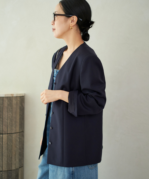 WO SE SH ジャケット（ノーカラージャケット）｜Plage