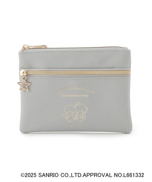 grove(グローブ)の「Kiki&Lalaコラボ箔押しスクエアWジップポーチ(ポーチ・レディース・サックスブルー/アイボリー/ピンク・00)」の2枚目の写真